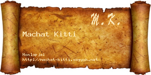 Machat Kitti névjegykártya