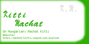 kitti machat business card